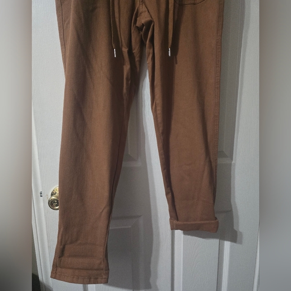 NWT Judy Blue Garmet Dyed Straight Leg Camel Colored High Waist Jeans, Sz 11/30. - Picture 4 of 11